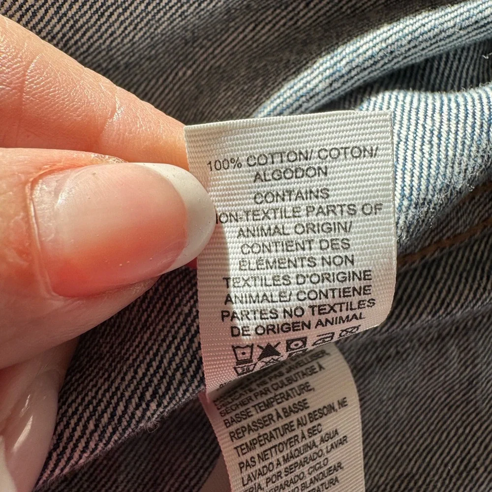 Lucky Brand Patchwork Tommy Trucker Denim Jacket Jean Jacket Zip Front Blue S